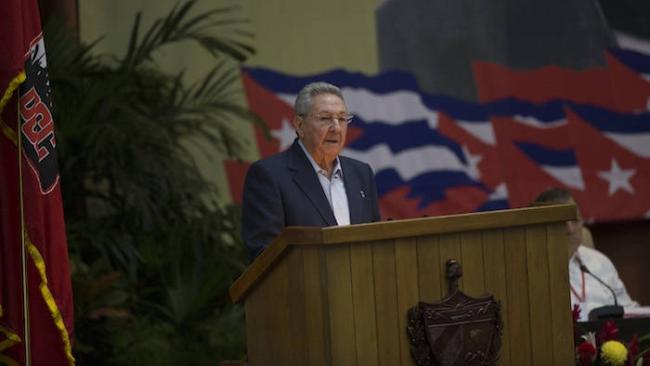 Raúl Castro en el Congreso del PCC en 2016.