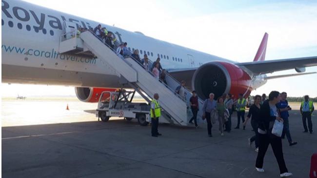 Un avión con turistas rusos en Varadero.