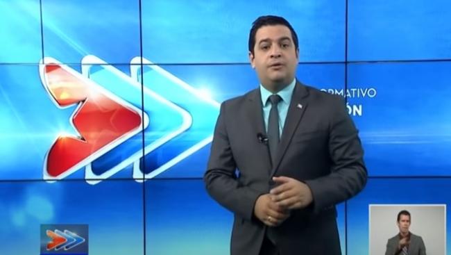 Humberto López durante una comparecencia en el NTV. 