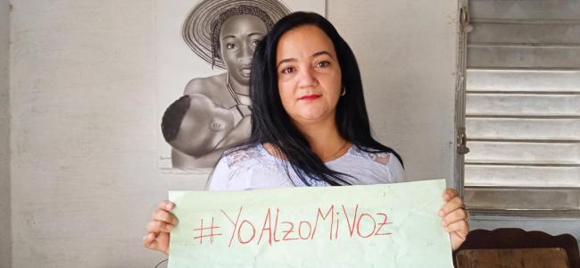 Aimara Peña en la campaña 'Por las mujeres rurales cubanas'.