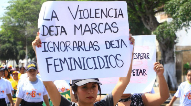 Mujeres contra los feminicidios.