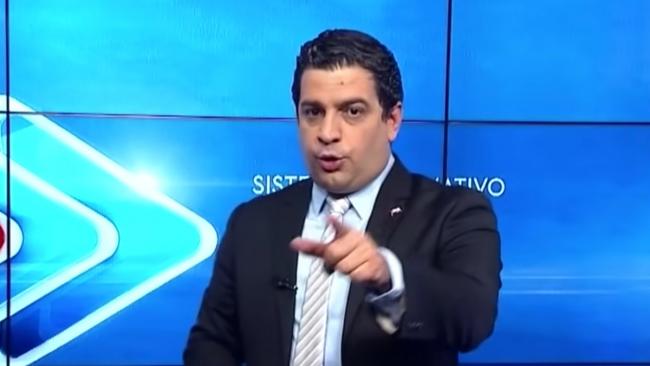 Humberto López en la televisión estatal.