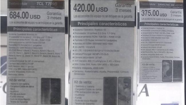 Precios de celulares en Cuba.