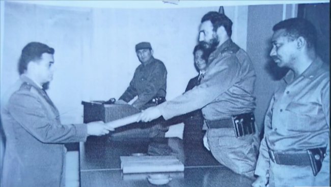 García Peláez junto a Fidel Castro.