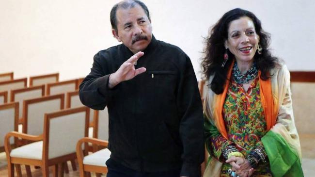 Daniel Ortega y Rosario Murillo, presidente y vicepresidenta, y esposos.