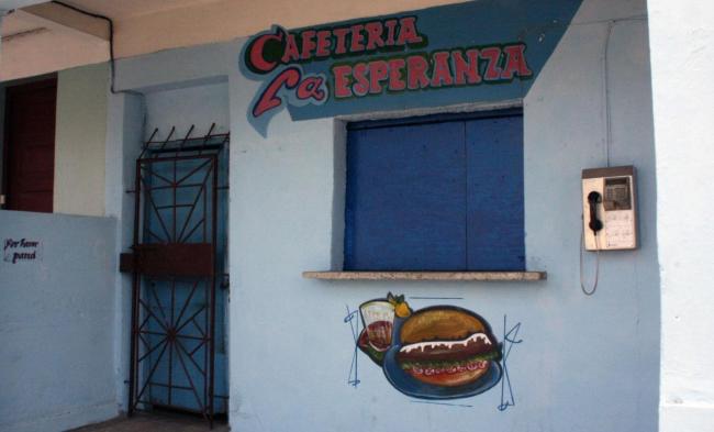 Cafetería privada en Cuba.