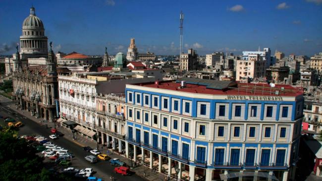 El Hotel Telégrafo en La Habana, Cuba