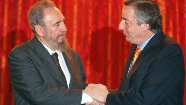 Fidel Castro y Néstor Kirchner.