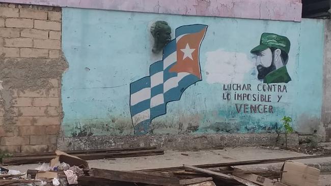 Grafiti en una pared de La Habana.