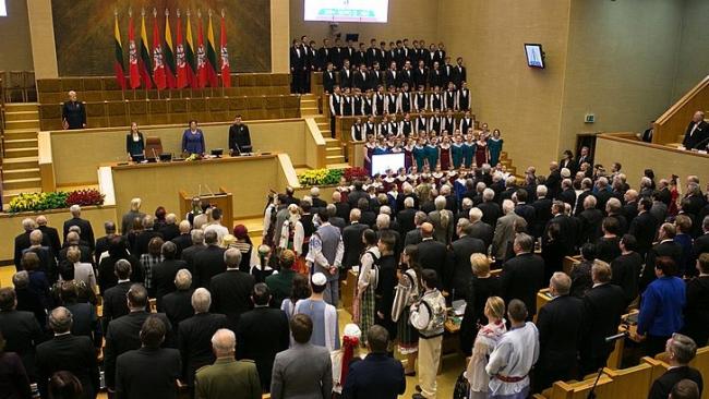 Reunión del Parlamento de Lituania.