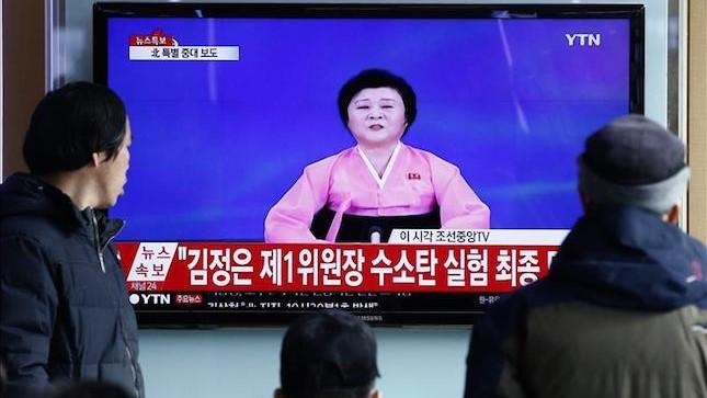 Emisión de noticias de la televisión de Corea del Norte.