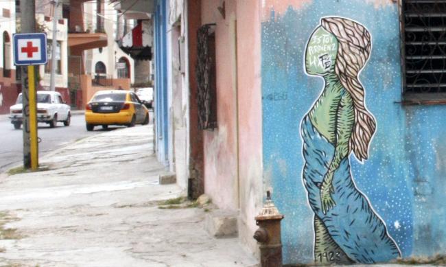 Grafiti en una pared de La Habana.