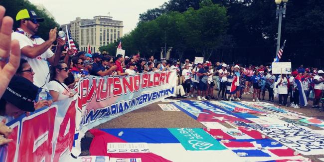 Manifestación del domingo 25 de julio en Washington, Estados Unidos.