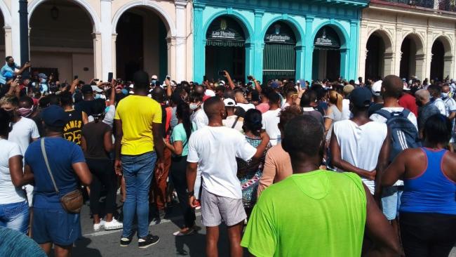 Protesta en La Habana.