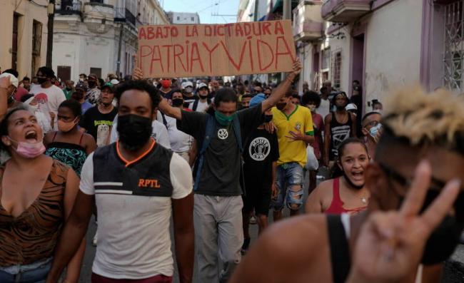 Protestas en las calles de La Habana, 11 de julio de 2021.