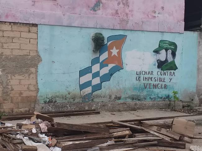 Grafiti en una pared de La Habana