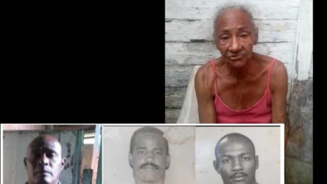 Los tres cubanos detenidos y su madre.