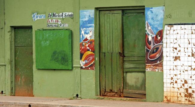 An agricultural market in Havana, closed.