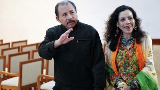 Daniel Ortega y Rosario Murillo, presidente y vicepresidenta, y esposos.