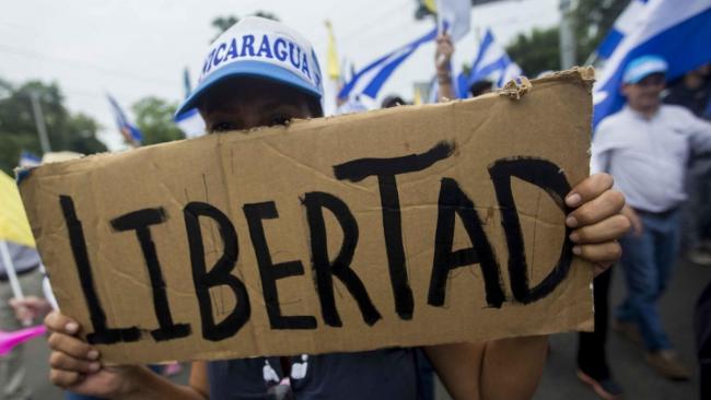 Protestas contra Daniel Ortega en Nicaragua.