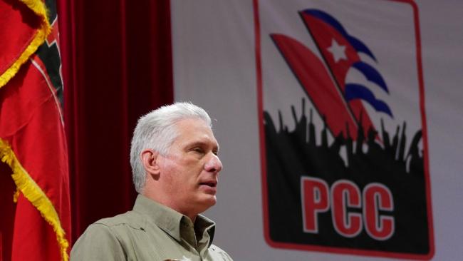 Miguel Díaz-Canel en pleno del Partido Comunista de Cuba.