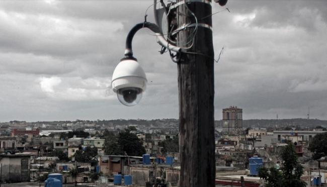 Una cámara de vigilancia instalada en La Habana.