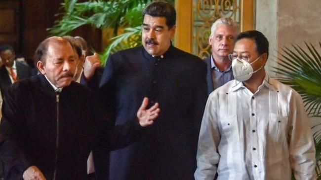 Daniel Ortega, Nicolás Maduro, Díaz-Canel y Luis Arce en La Habana.
