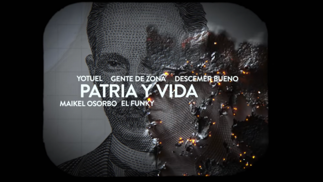 Fotograma del videoclip de 'Patria y Vida'.
