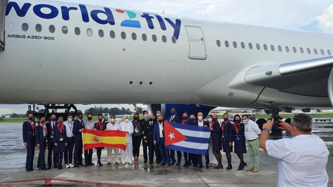 Vuelo inaugural de World2Fly a La Habana, en septiembre de 2021.