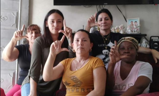 Madres de detenidos del 11J en Camagüey.