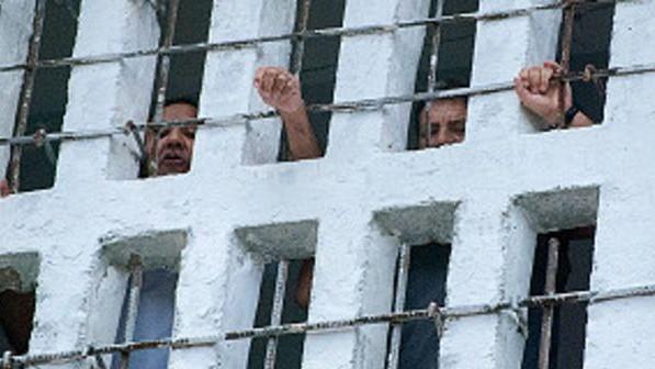 Prisioneros en una cárcel cubana.