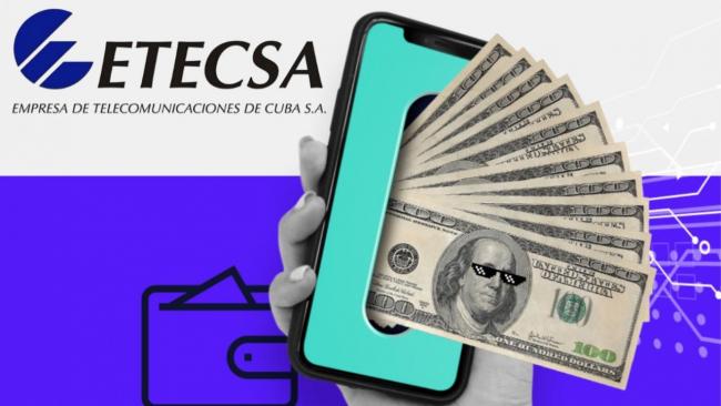Imagen ilustrativa del dinero embolsado por ETECSA por recargas.