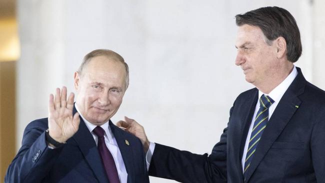 Vladimir Putin y Jair Bolsonaro, en Moscú.