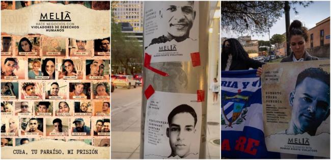 Imágenes de la campaña de boicot a Meliá e Iberostar.