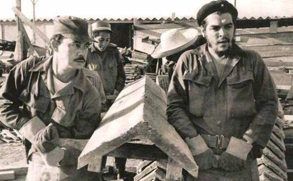 Ernesto 'Che' Guevara en trabajo voluntario.