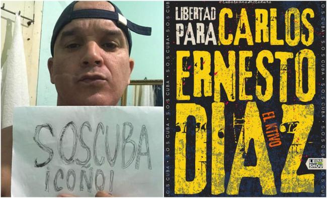 Carlos Ernesto Díaz, Ktivo Disidente, el cubano detenido por protestar el jueves 28 de abril en La Habana.