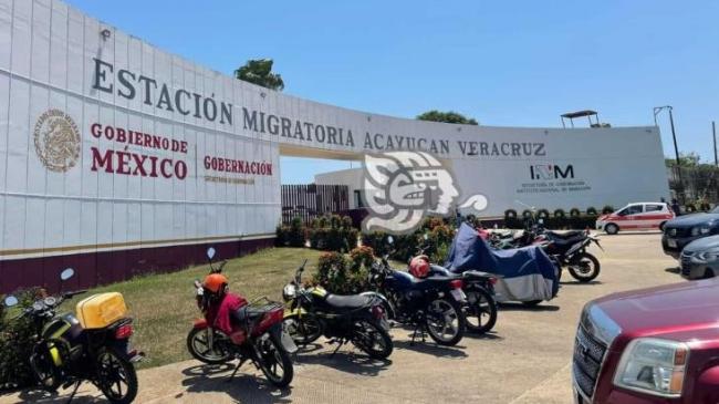 Centro de detención migratoria en Veracruz, México.