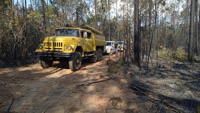 Incendio forestal en Minas de Matahambre, Pinar del Río.