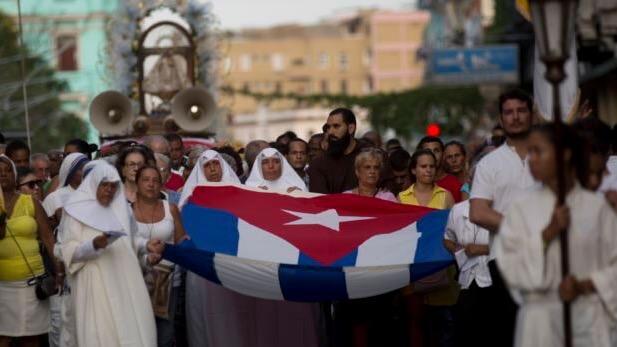 Una procesión religiosa en Cuba.