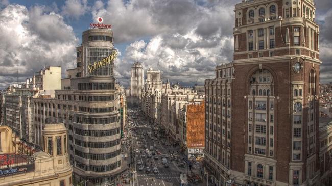 La Gran Vía de Madrid.