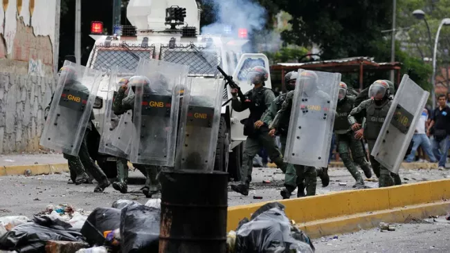 Represión en 2017 en Venezuela.