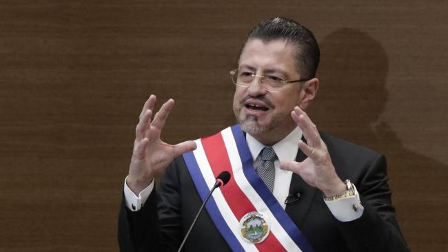 El presidente de Costa Rica, Rodrigo Chaves.