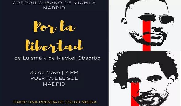 Convocatoria de exiliados cubanos en Madrid.