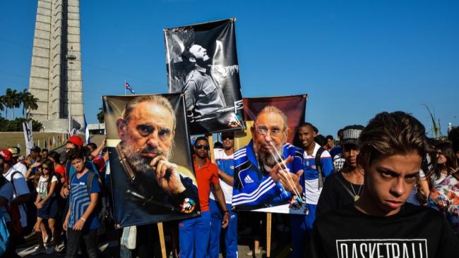 Desfile del 1 de mayo en Cuba.