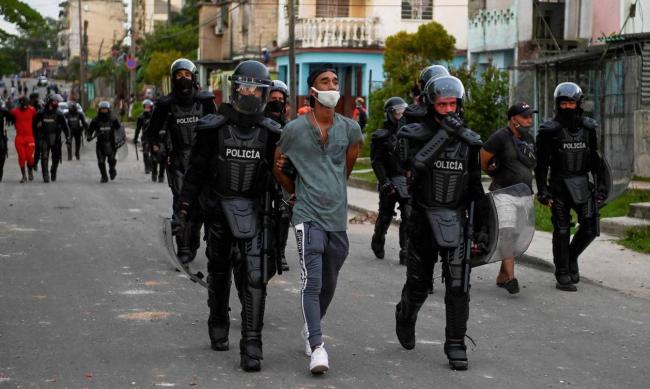 Detenciones por el 11J en La Güinera, La Habana. 