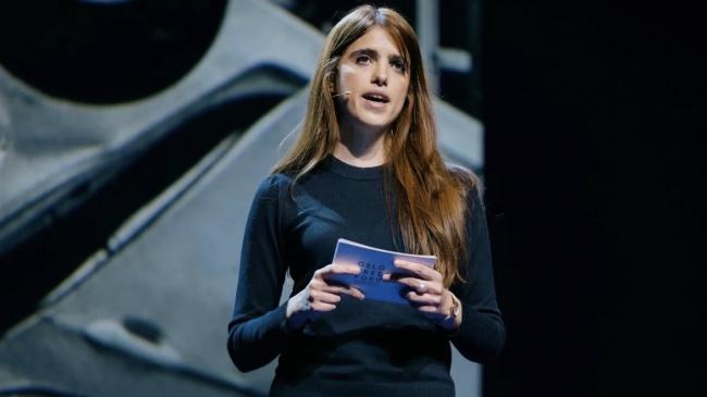 Carolina Barrero en la Cumbre de las Américas, Los Ángeles, 2022.