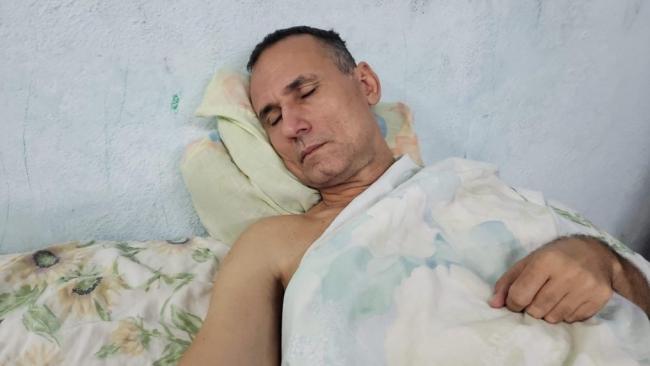 José Daniel Ferrer durante una huelga de hambre anterior.
