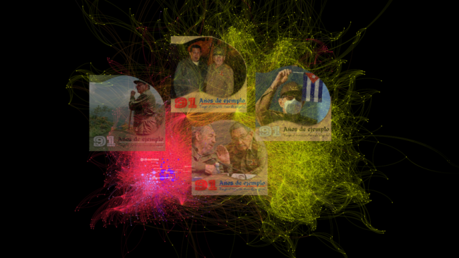 Ilustración del impacto en redes de una etiqueta impulsada por el régimen cubano.
