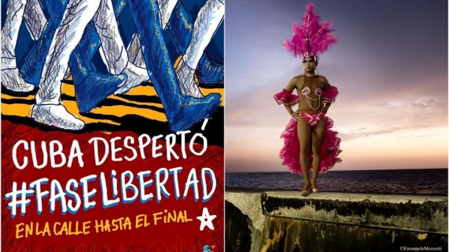 Imágenes de exposiciones a un año del #11JCuba.
