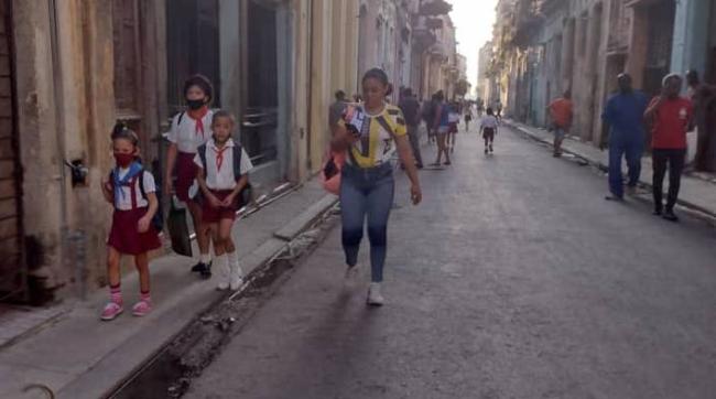 Escolares en La Habana.